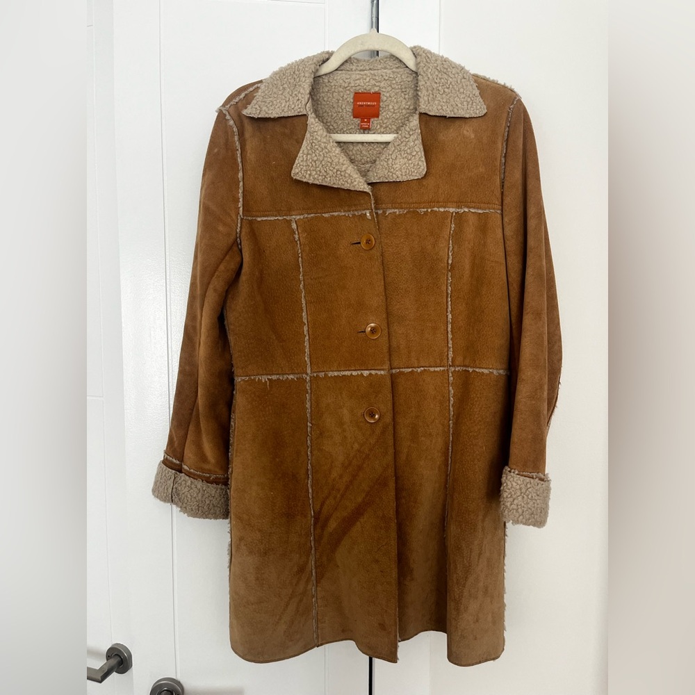 Vintage John Carlisle Suede Shearling Coat